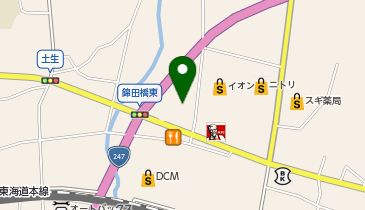 トヨタカローラ愛知蒲郡マイカーセンターの地図画像