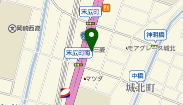西日本三菱自動車販売岡崎城北店の地図画像