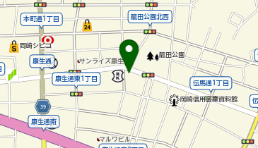 オカザキマイクロホテルアングルの地図画像