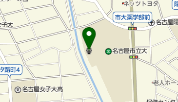 名古屋市立大学薬学部薬用植物園の地図画像