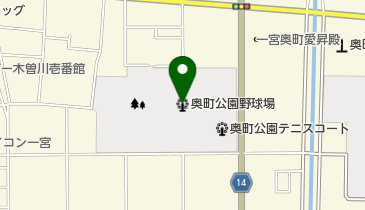 奥町公園野球場の地図画像