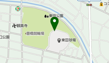 東田球場の地図画像