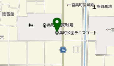 奥町公園テニスコートの地図画像