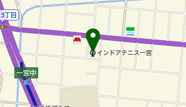 インドアテニス一宮の地図画像