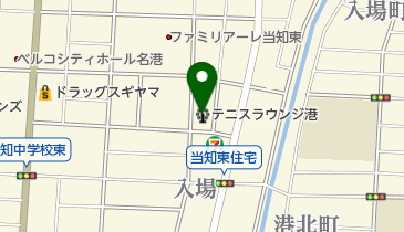 テニスラウンジ港の地図画像