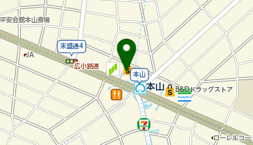 本山ボウルの地図画像