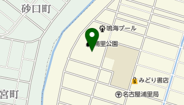 浦里公園野球場の地図画像