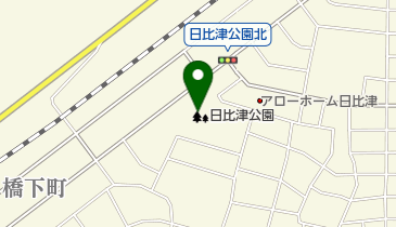 日比津公園野球場の地図画像