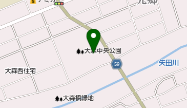 大森中央公園野球場の地図画像