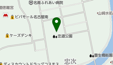 忠道公園野球場の地図画像