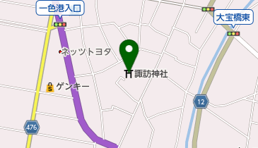 諏訪神社の地図画像