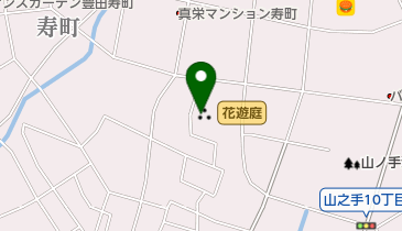 廻遊式庭園茶房花遊庭の地図画像