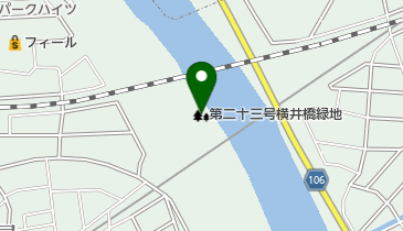 第二十三号横井橋緑地の地図画像
