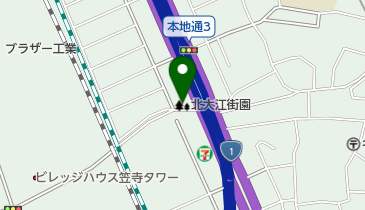 北大江街園の地図画像