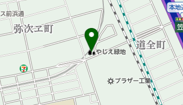 やじえ緑地の地図画像