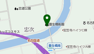 豊生橋街園の地図画像