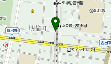 中央線沿西街園の地図画像