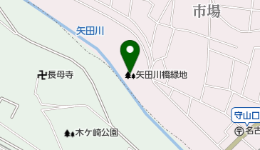 第14号矢田川橋緑地の地図画像