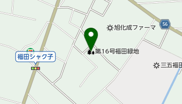 第16号福田緑地の地図画像
