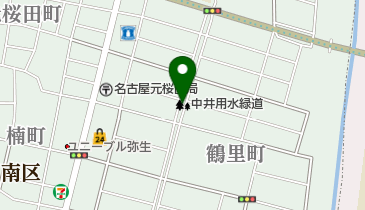 中井用水緑道の地図画像
