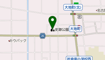 岩倉市史跡公園の地図画像