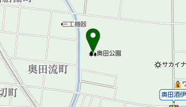 奥田公園の地図画像