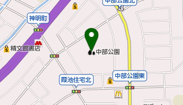 中部公園の地図画像
