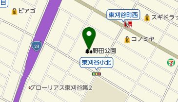 野田公園の地図画像