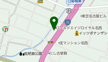 ジャパンレンタカー康生通の地図画像