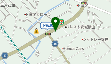 ジャパンレンタカー安城の地図画像