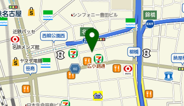 ジャパンレンタカー名駅前南の地図画像