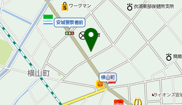 ゆず庵安城横山店の地図画像