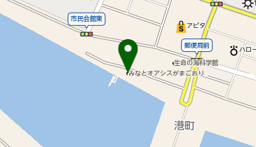 みなとオアシスがまごおりの地図画像