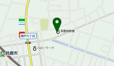 鈴鹿税務署の地図画像