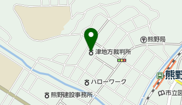 津地方裁判所熊野支部の地図画像