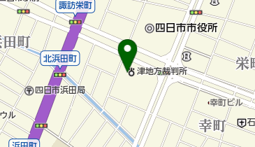 津地方裁判所四日市支部の地図画像