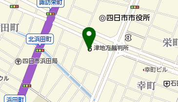 四日市簡易裁判所の地図画像