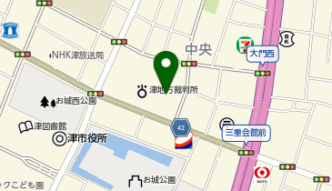 津簡易裁判所の地図画像