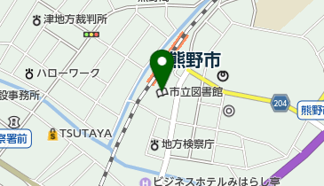 熊野市立図書館の地図画像