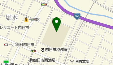 四日市市立中部中学校の地図画像