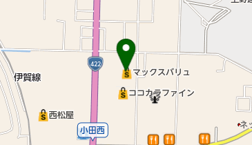 マックスバリュ上野小田店の地図画像