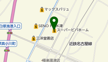 スーパービバホーム津白塚店の地図画像
