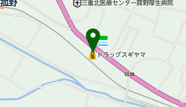 ドラッグスギヤマ菰野店の地図画像