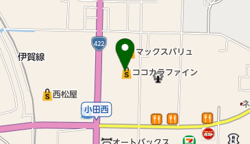 ココカラファイン小田店の地図画像