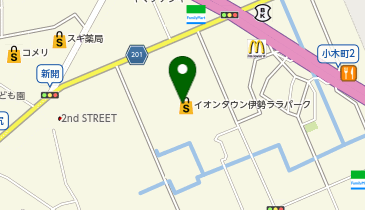 ハニーズ伊勢店の地図画像