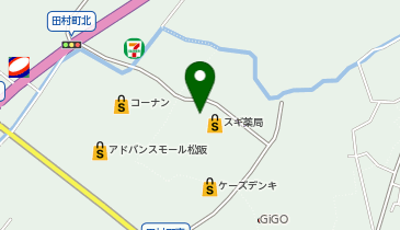 ハニーズ松阪店の地図画像