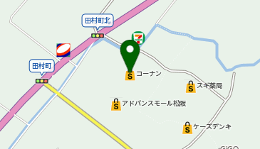 ダイソーホームセンターコーナンアドバンスモール松阪店の地図画像