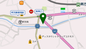 auショップ鵜方の地図画像