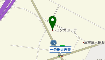 トヨタカローラ三重一身田店の地図画像