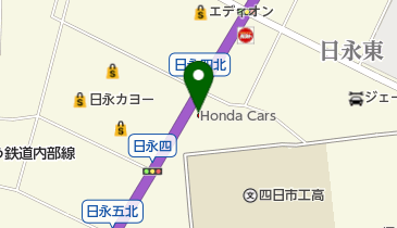 Honda Cars三重東四日市日永北店の地図画像